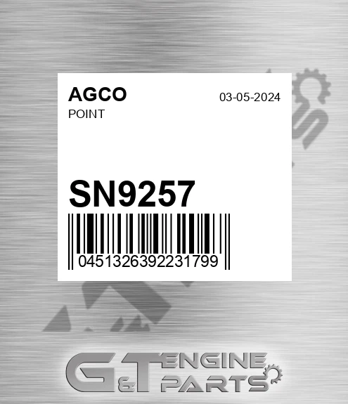 SN9257 AGCO Point