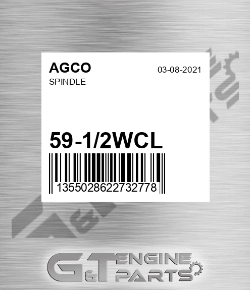 59-1/2WCL Spindle for AGCO