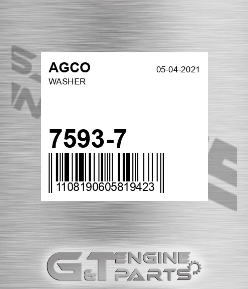 7593-7 Washer for AGCO