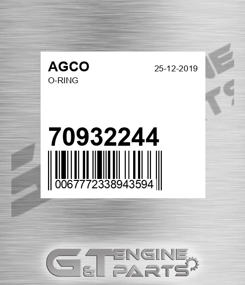 70932244 O-ring for AGCO