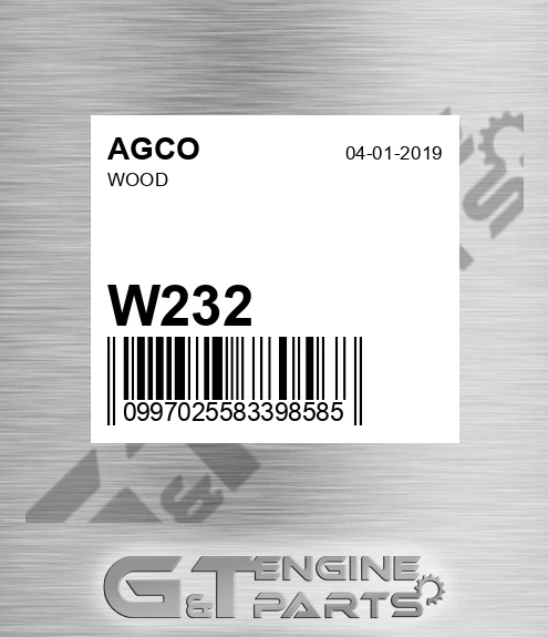 W232 AGCO Wood