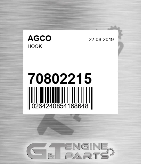 70802215 Hook for AGCO