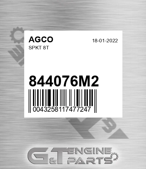 844076M2 Spkt 8t for AGCO