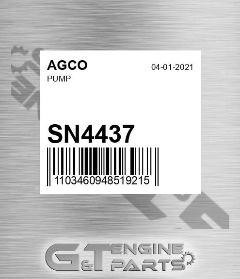 SN4437 AGCO Pump