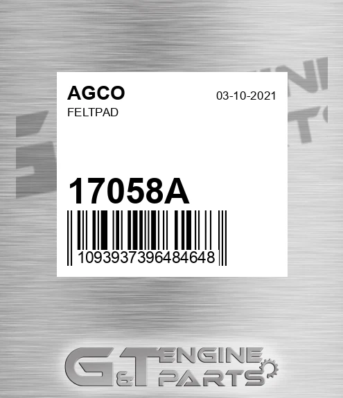 17058A AGCO Feltpad