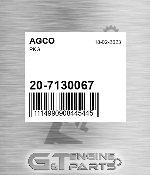 20-7130067 Pkg for AGCO