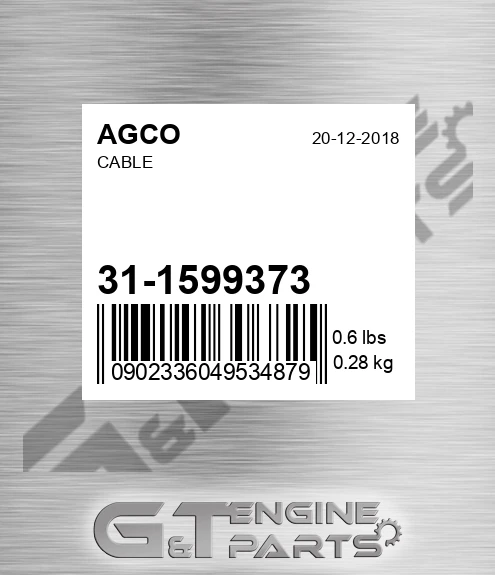 31-1599373 Cable for AGCO