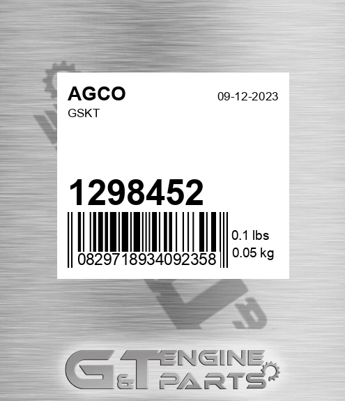 1298452 Gskt for AGCO