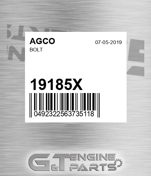 19185X Bolt for AGCO