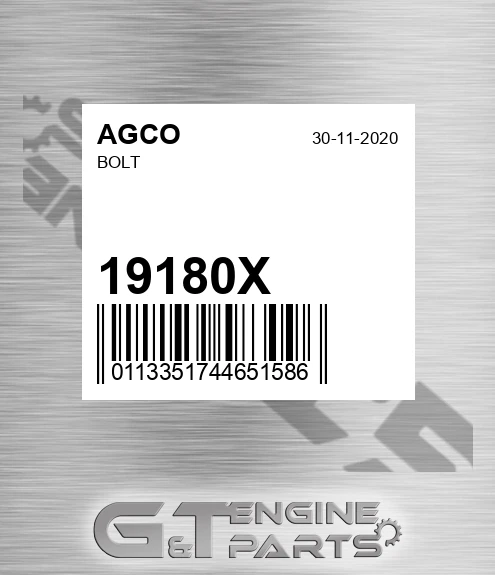 19180X Bolt for AGCO