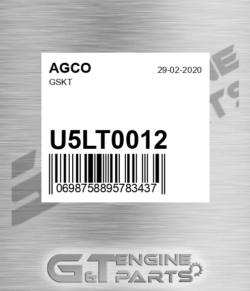 U5LT0012 Gskt for AGCO