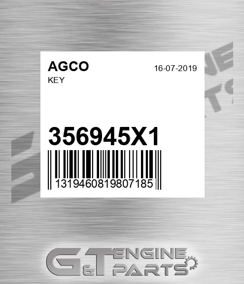 356945X1 Key for AGCO
