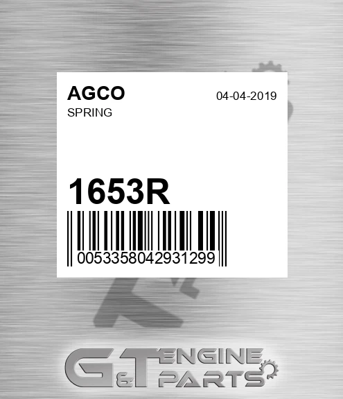1653R Spring for AGCO