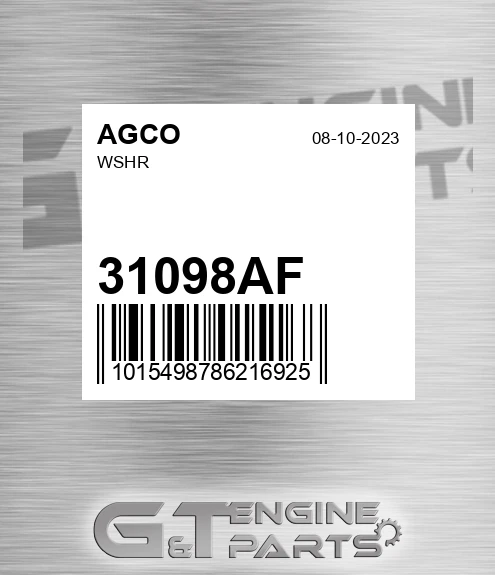 31098AF Wshr for AGCO
