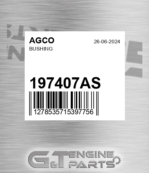 197407AS Bushing for AGCO