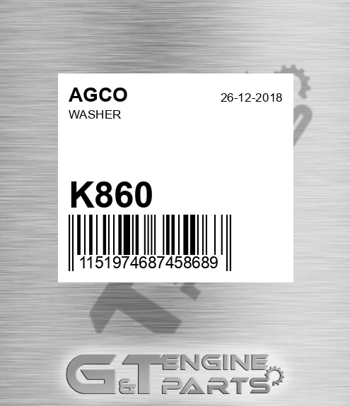 K860 Washer