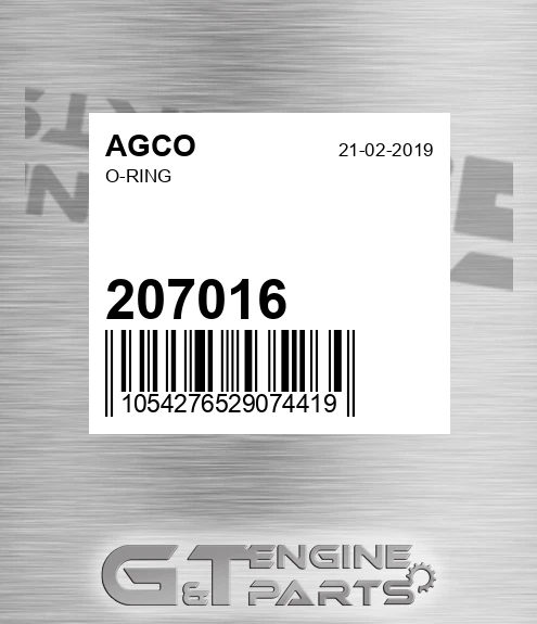 207016 AGCO O-ring