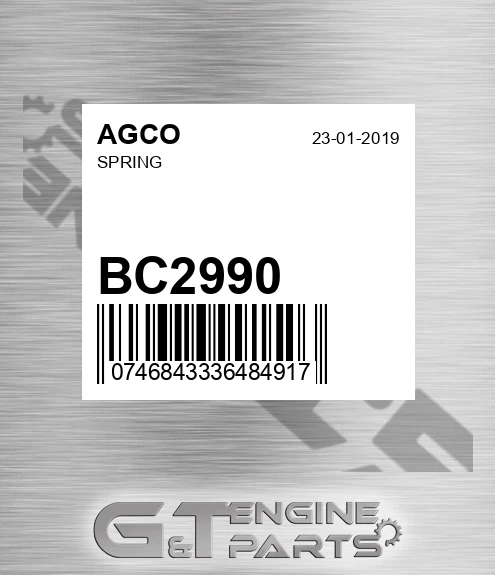 BC2990 Spring for AGCO