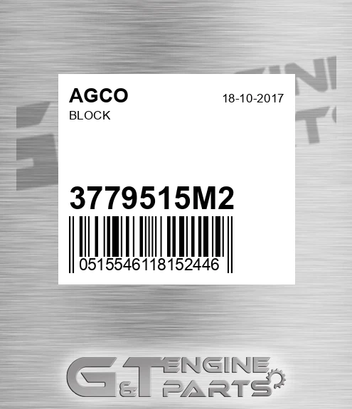 3779515M2 Block for AGCO