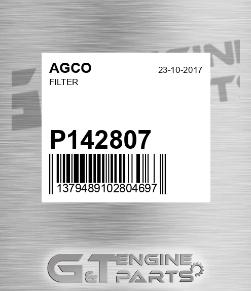P142807 AGCO Filter