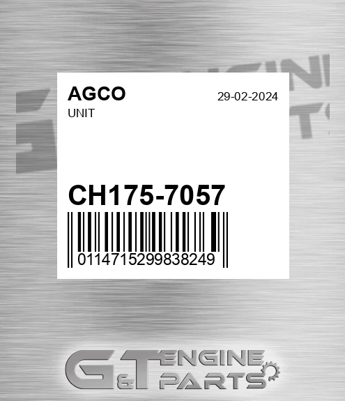 CH175-7057 Unit for AGCO