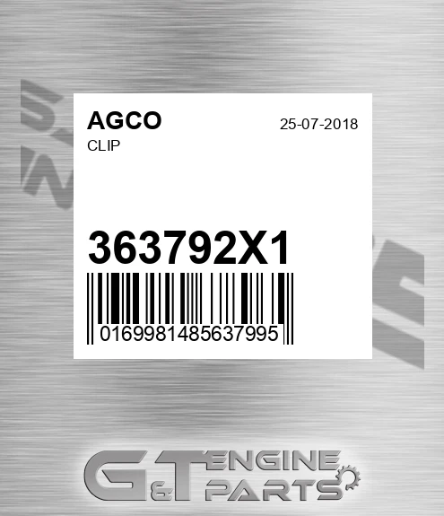 363792X1 Clip for AGCO