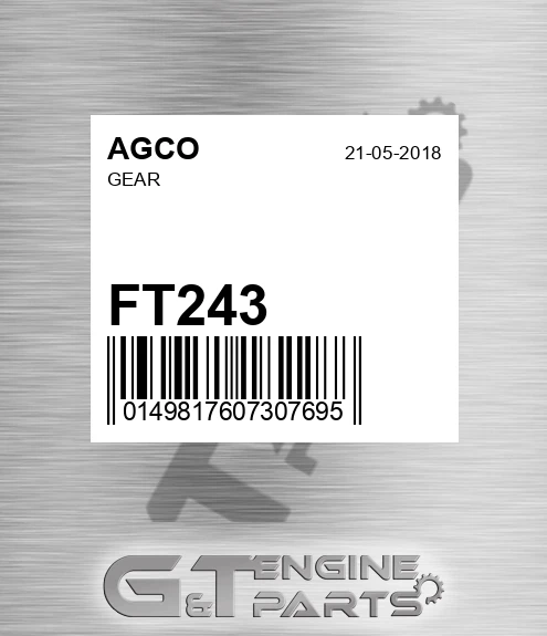 FT243 AGCO Gear