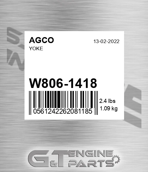 W806-1418 Yoke for AGCO