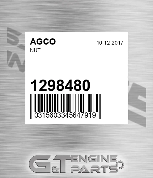 1298480 Nut for AGCO