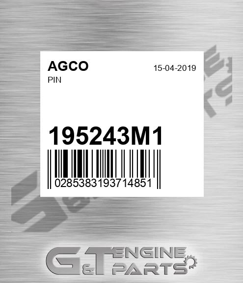 195243M1 Pin for AGCO