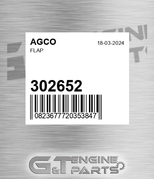 302652 AGCO Flap