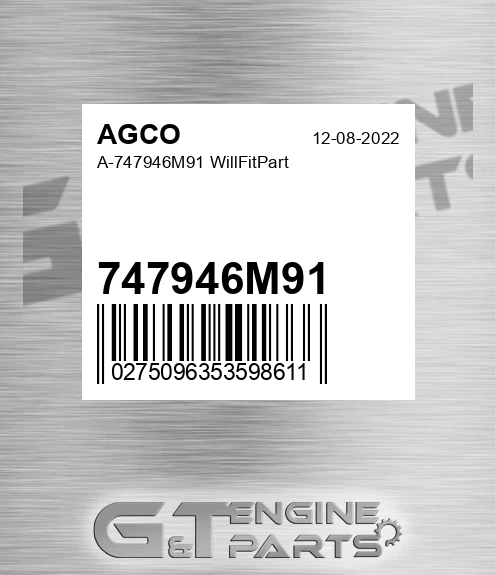 747946M91 A- Willfitpart