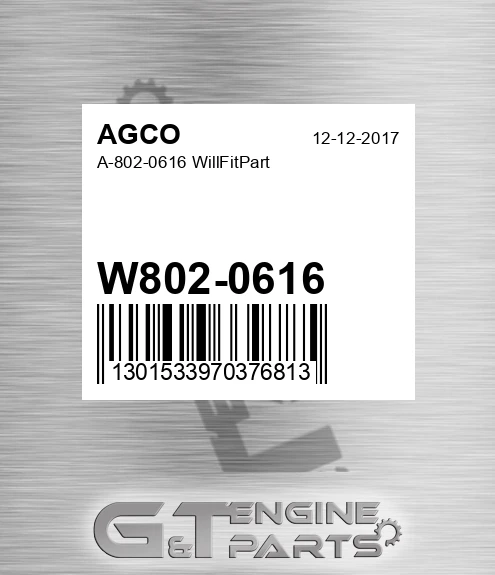 W802-0616 Pm802-0616 for AGCO