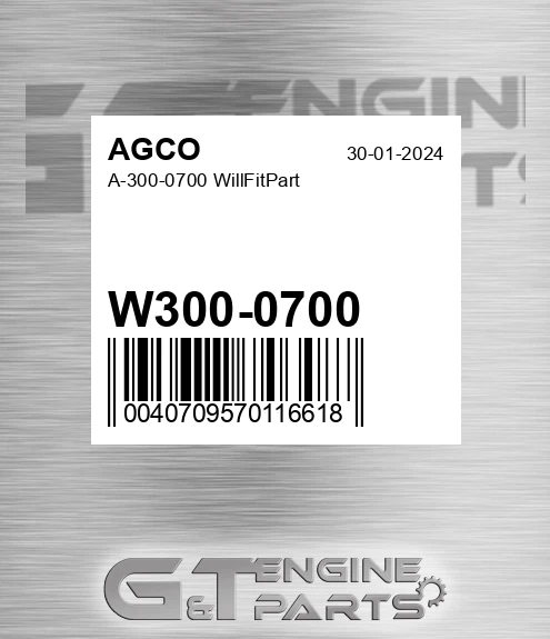 W300-0700 A-300-0700 Willfitpart for AGCO