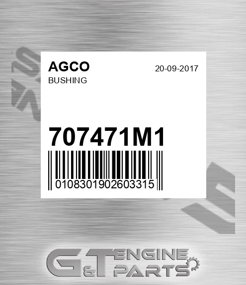 707471M1 Bushing for AGCO