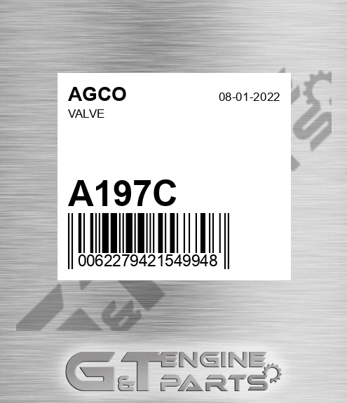 A197C AGCO Valve