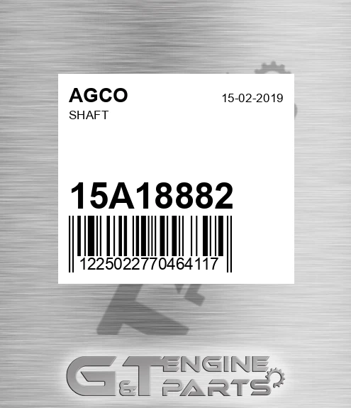 15A18882 Shaft for AGCO