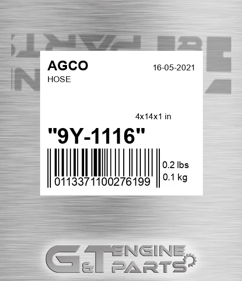 9Y-1116 Hose for AGCO