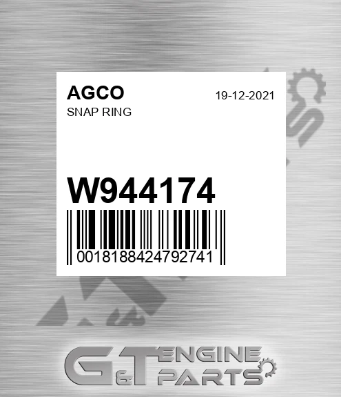 W944174 Snap Ring for AGCO