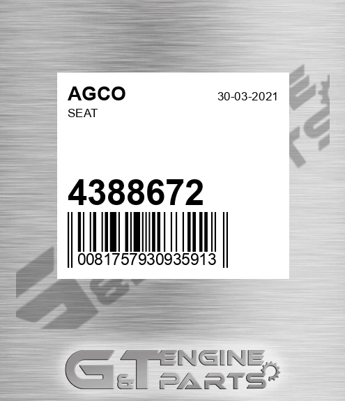 4388672 Seat for AGCO