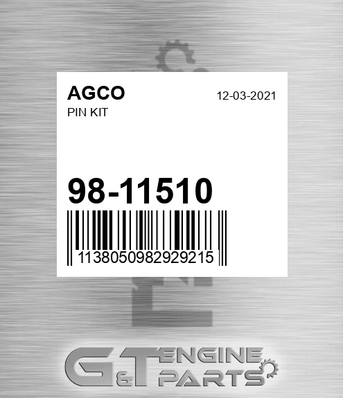 98-11510 Pin Kit for AGCO