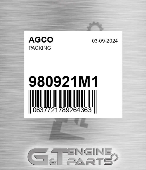 980921M1 Packing for AGCO