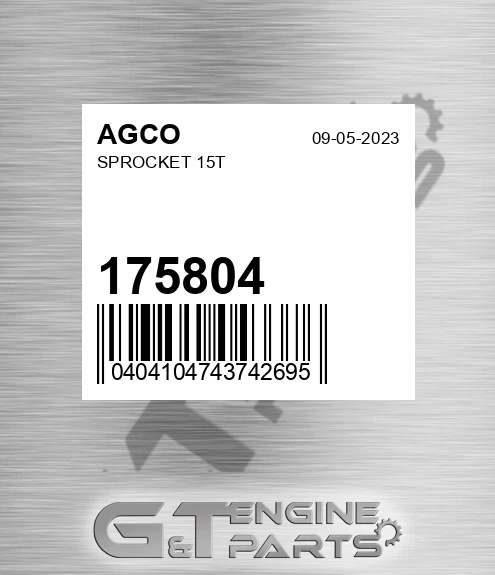 175804 Sprocket 15t