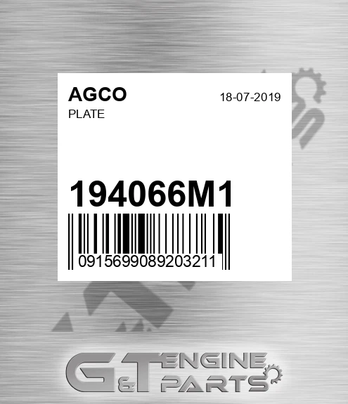 194066M1 Plate for AGCO