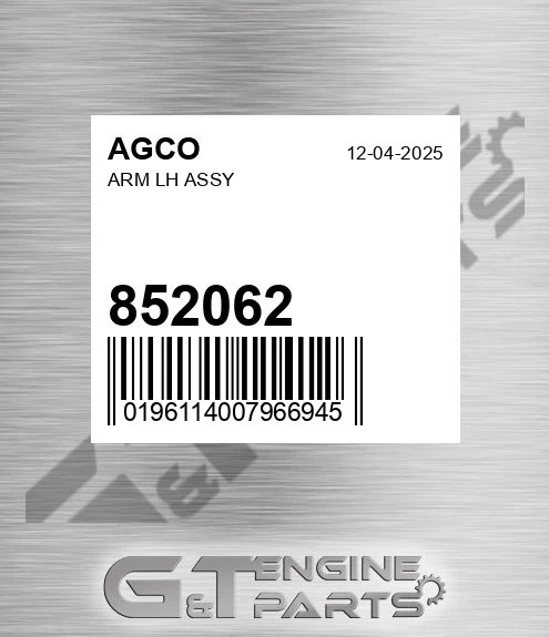 852062 Arm Lh Assy