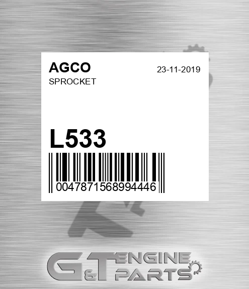 L533 AGCO Sprocket