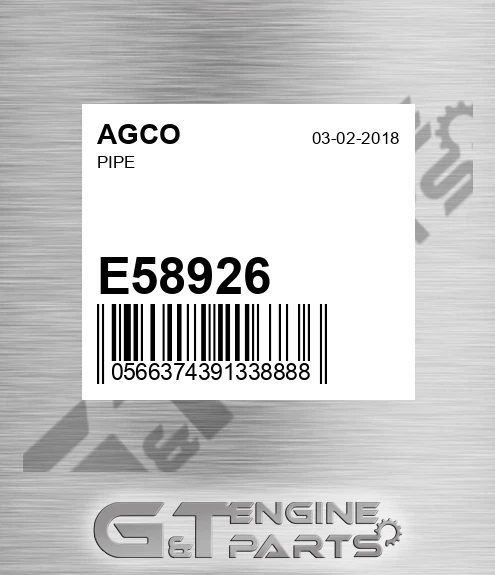 E58926 Pipe