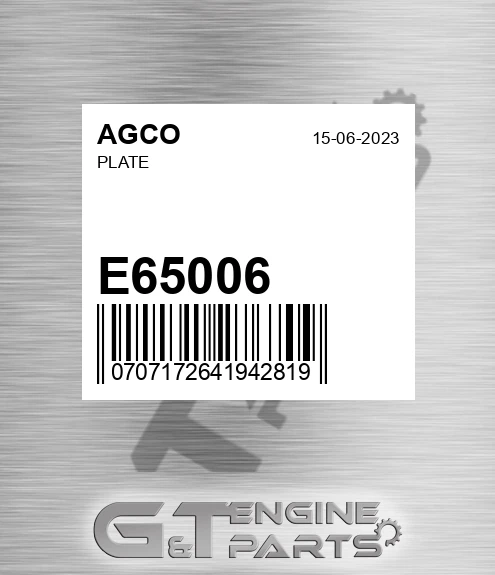 E65006 Plate