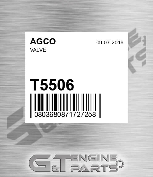 T5506 Valve for AGCO