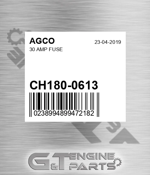 CH180-0613 30 Amp Fuse for AGCO